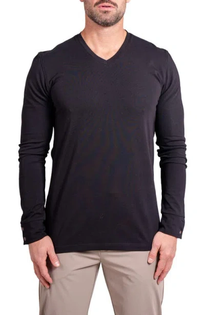 Maceoo Edison Ascension V-neck Long Sleeve T-shirt In Black