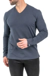 Maceoo Men's Edison Solid Ashes V-neck Shirt In Grey