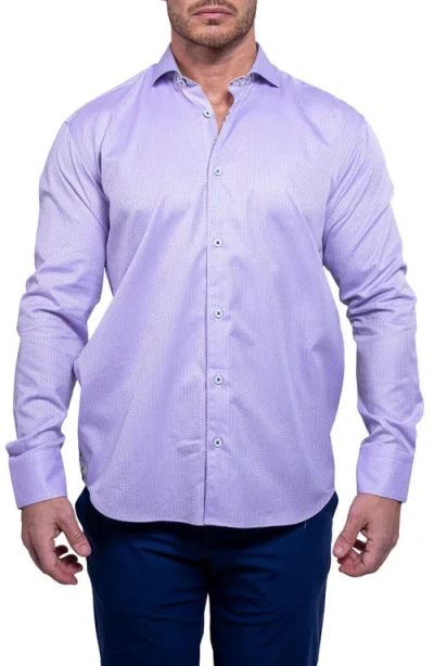 Maceoo Einstein Aristocratluxestretch Button-up Shirt In Purple
