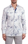 Maceoo Einstein Ascension 0212 Marbled Contemporary Fit Button-up Shirt In Multi