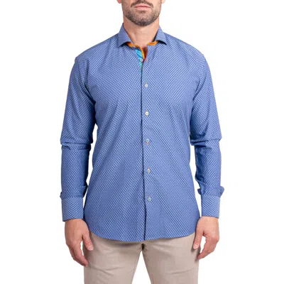 Maceoo Einstein Ascension Contemporary Fit Button-up Shirt In Blue
