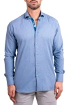 Maceoo Einstein Ascension Contemporary Fit Button-up Shirt In Blue