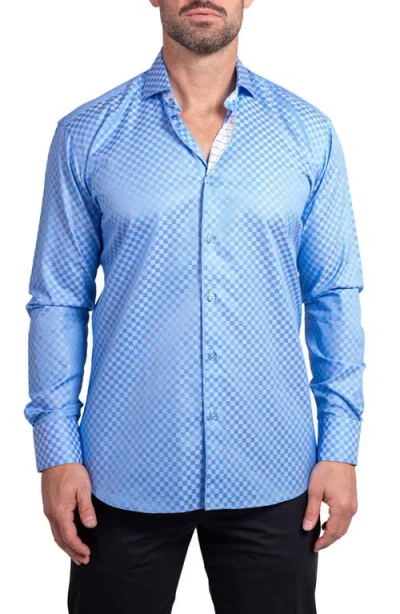 Maceoo Einstein Ascension Contemporary Fit Button-up Shirt In Blue