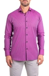 Maceoo Einstein Ascension Contemporary Fit Button-up Shirt In Purple