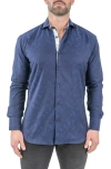Maceoo Einstein Jacqceepblack Navy Button-up Shirt In Blue