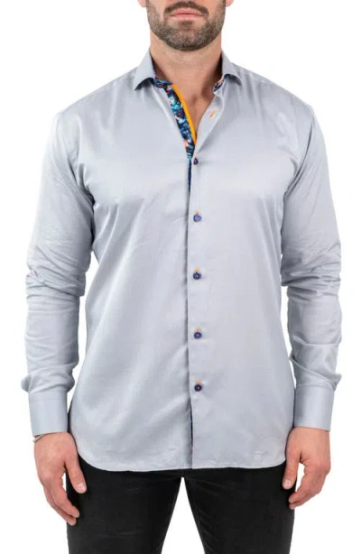 Maceoo Einstein Jacqslate Grey Button-up Shirt