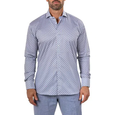 Maceoo Einstein Marthyr 0245 Contemporary Fit Button-up Shirt In Blue