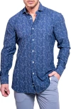 Maceoo Einstein Print Button-up Shirt