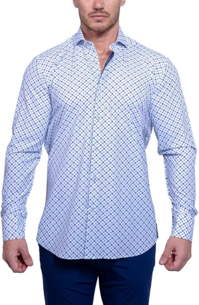 Maceoo Einstein Resistance Contemporary Fit Stretch Button-up Shirt In White