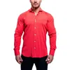 Maceoo Einstein Resistance Red Stretch Button-up Shirt