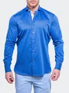 Maceoo Einstein Resistance0102 Blue Button-up Shirt In Blue