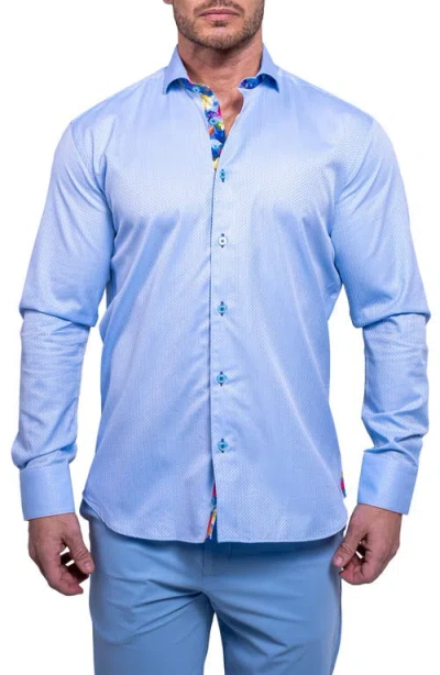 Maceoo Einstein Resistance0111 Blue Button-up Shirt