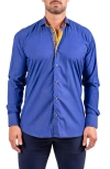 Maceoo Einstein Resistance0126 Blue Button-up Shirt