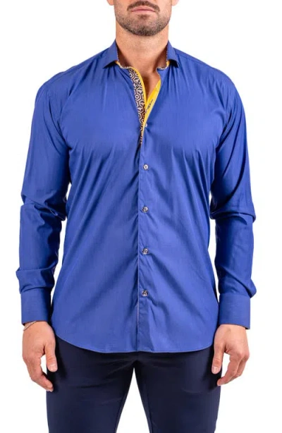 Maceoo Einstein Resistance0126 Blue Button-up Shirt