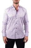 Maceoo Einstein Resistance0300 White Button-up Shirt In Purple