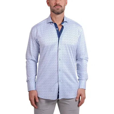 Maceoo Einstein Stretch Ascension Contemporary Fit Button-up Shirt In Blue