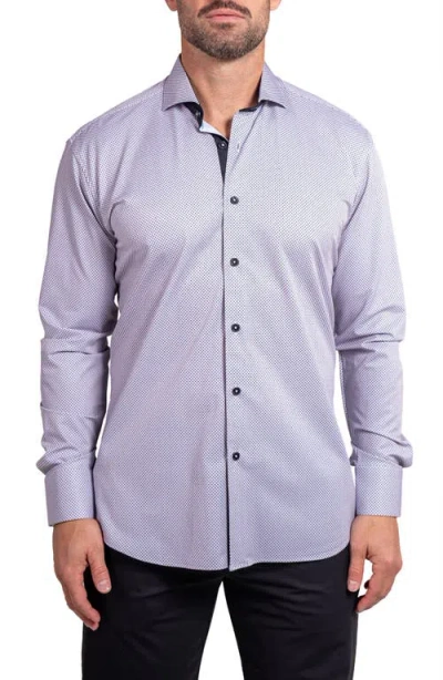 Maceoo Einstein Stretch Ascension Contemporary Fit Button-up Shirt In Pink