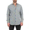 Maceoo Einstein Stretch Tetris Button-up Shirt In White