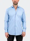 Maceoo Einstein Stretchblotter Light Blue Button-up Shirt In Blue