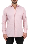 Maceoo Einstein Stretchblotter Red Button-up Shirt In Red
