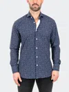 Maceoo Einstein Paisley Print Stretch Button-up Shirt