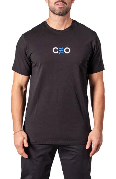 Maceoo Embroidered Ceo T-shirt In Black
