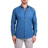 Maceoo Engineered Ascension0092 Blue Dot Print Cotton Button-up Shirt In Blue