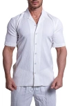 Maceoo Everyday White Short Sleeve Button-up Shirt