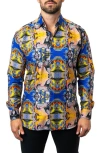 MACEOO FIBONACCI ACID TRIP CONTEMPORARY FIT BUTTON-UP SHIRT