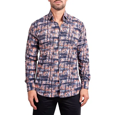 Maceoo Fibonacci Ascension Contemporary Fit Button-up Shirt In Black