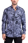 Maceoo Fibonacci Ascension Contemporary Fit Button-up Shirt In Blue