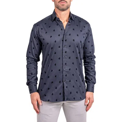 Maceoo Fibonacci Ascension Contemporary Fit Button-up Shirt In Gray