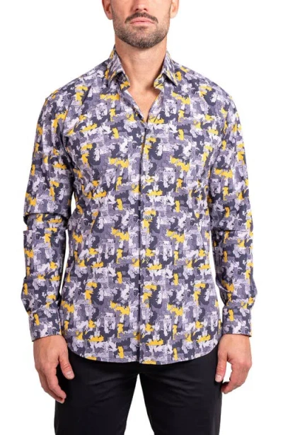 Maceoo Fibonacci Ascension Contemporary Fit Button-up Shirt In Multi