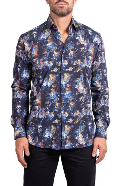 Maceoo Fibonacci Ascension Contemporary Fit Button-up Shirt In Multi