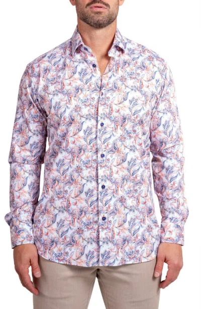 Maceoo Fibonacci Ascension Contemporary Fit Button-up Shirt In White