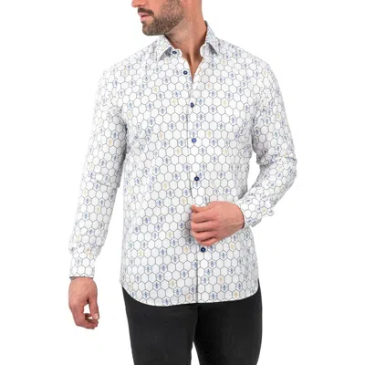 Maceoo Fibonacci Bumblegon White Contemporary Fit Button-up Shirt