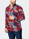 Maceoo Fibonacci Floralcluster Cotton Button-up Shirt In Multi