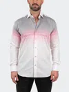 Maceoo Fibonacci Jacqdegrade Pink Contemporary Fit Button-up Shirt In Pink