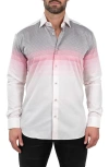 Maceoo Fibonacci Jacqdegrade Pink Contemporary Fit Button-up Shirt In Pink