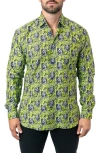 MACEOO MACEOO FIBONACCI JUNGLE COTTON BUTTON-UP SHIRT