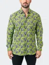 Maceoo Fibonacci Jungle Cotton Button-up Shirt In Green