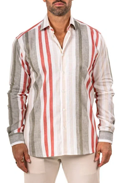 Maceoo Fibonacci Marthy Contemporary Fit Button-up Shirt In White