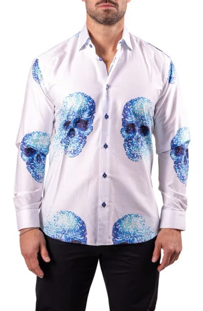 Maceoo Fibonacci Resistance Contemporary Fit Button-up Shirt In White