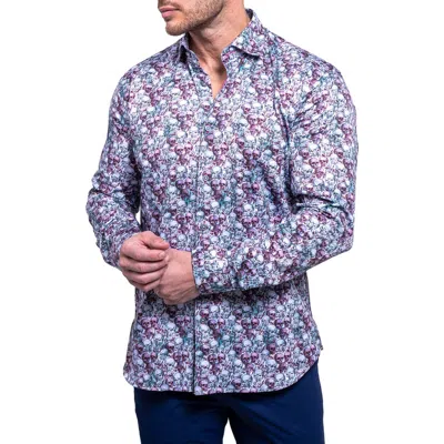 Maceoo Fibonacci Resistance Contemporary Fit Button-up Shirt In Purple