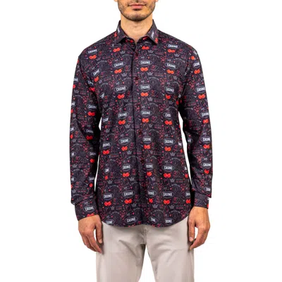 Maceoo Fibonacci Stretch Ascension 3308 Contemporary Fit Button-up Shirt In Multi