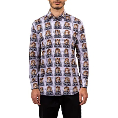 Maceoo Fibonacci Stretch Ascension 3319 Contemporary Fit Button-up Shirt In White