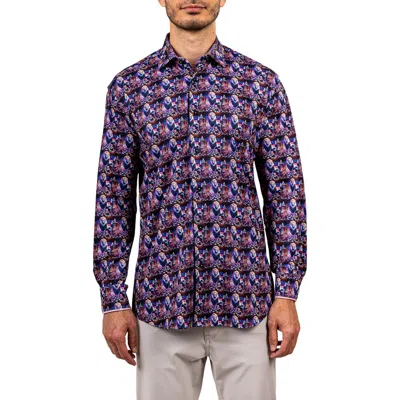 Maceoo Fibonacci Stretch Ascension 3320 Contemporary Fit Button-up Shirt In Multi