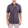 Maceoo Galileo Resistance Dot Print Short Sleeve Button-up Shirt