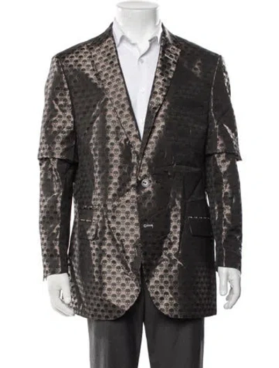Pre-owned Maceoo Graphic Print Blazer W/ Tags In Black/neutrals