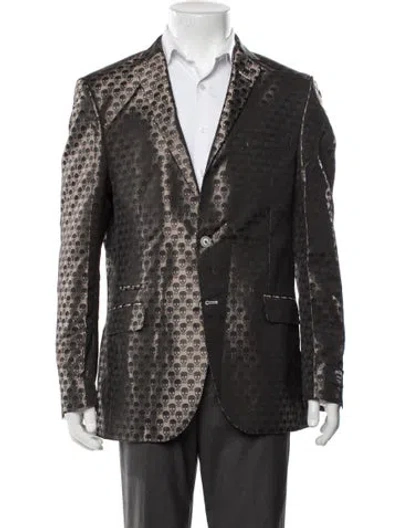 Pre-owned Maceoo Graphic Print Blazer W/ Tags In Neutrals